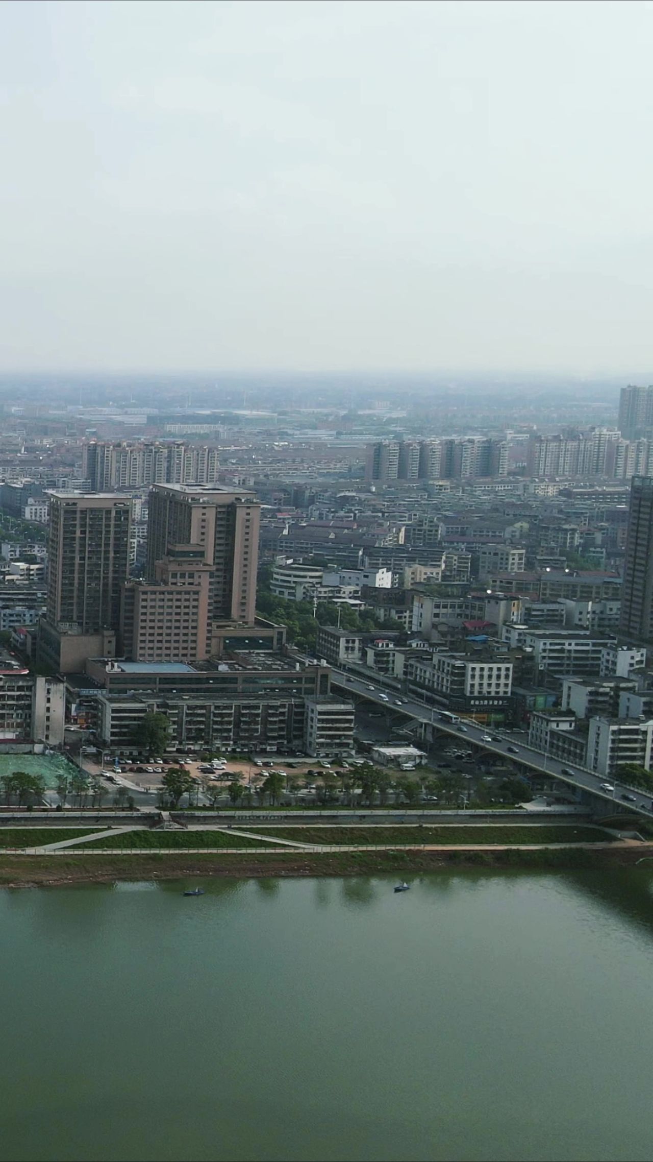  湖南益阳城市风光竖屏航拍