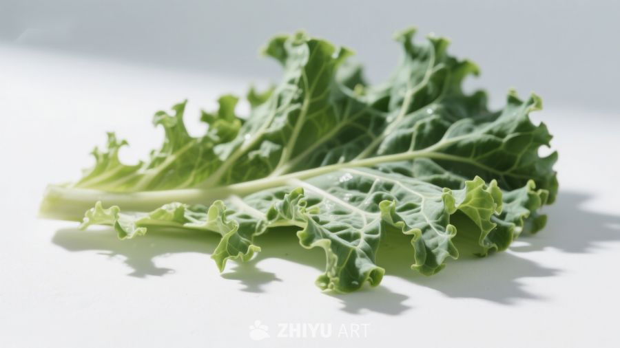 新鲜羽衣甘蓝叶片特写