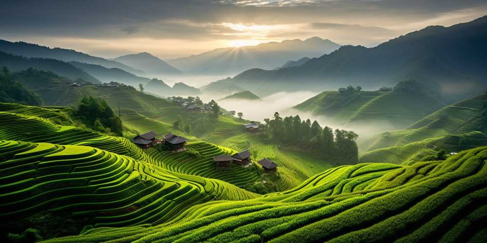 唯美山水画风景