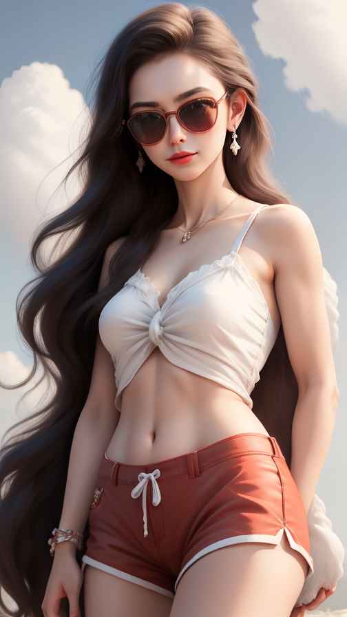 吊带美女