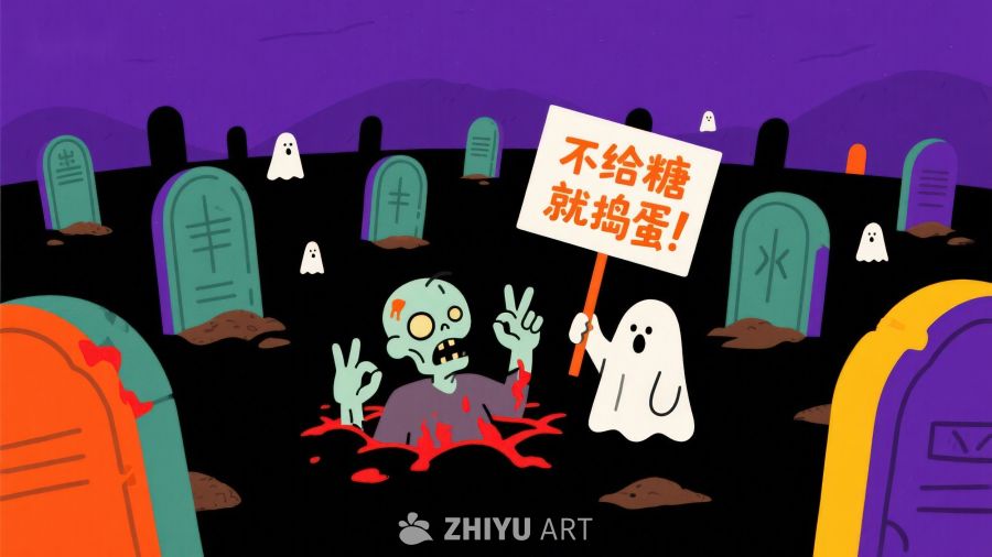 万圣节僵尸与幽灵的捣蛋宣言