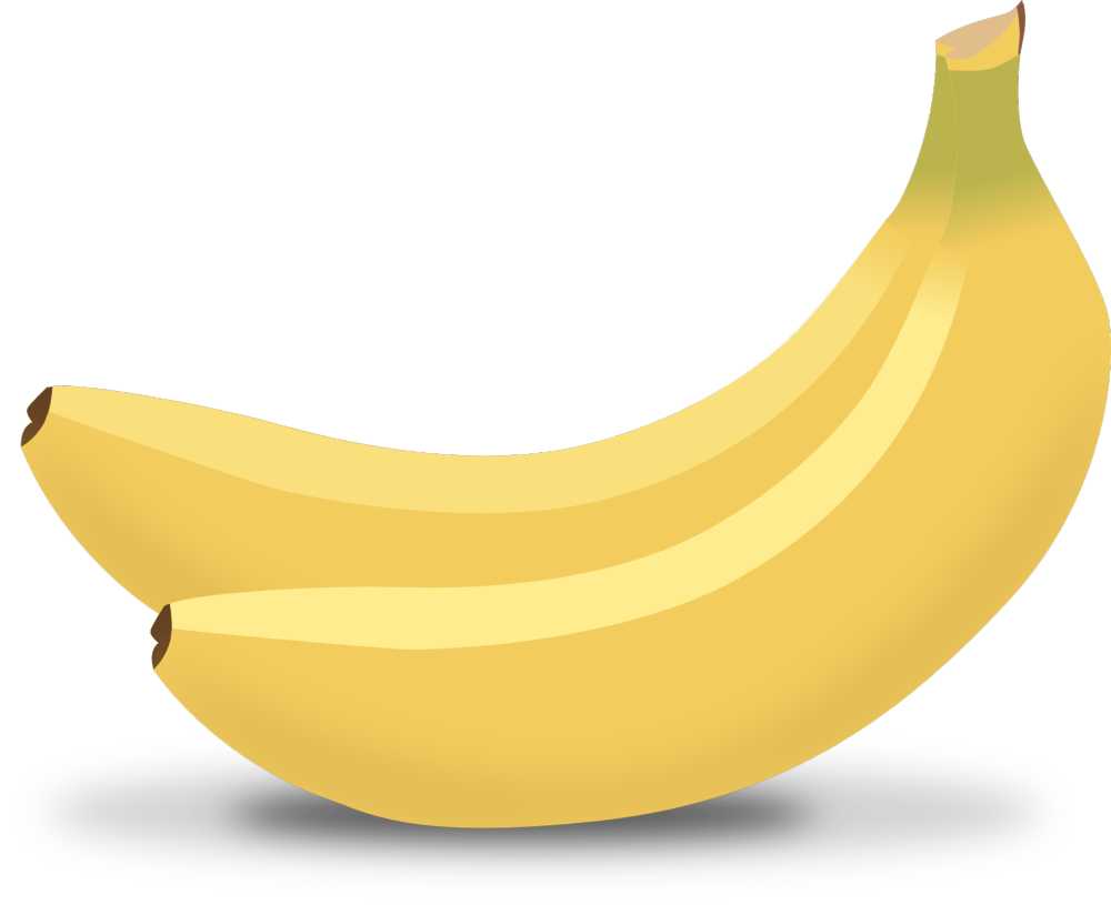 香蕉黄色热带水果食品甜健康小吃有营养两成熟好吃甜点