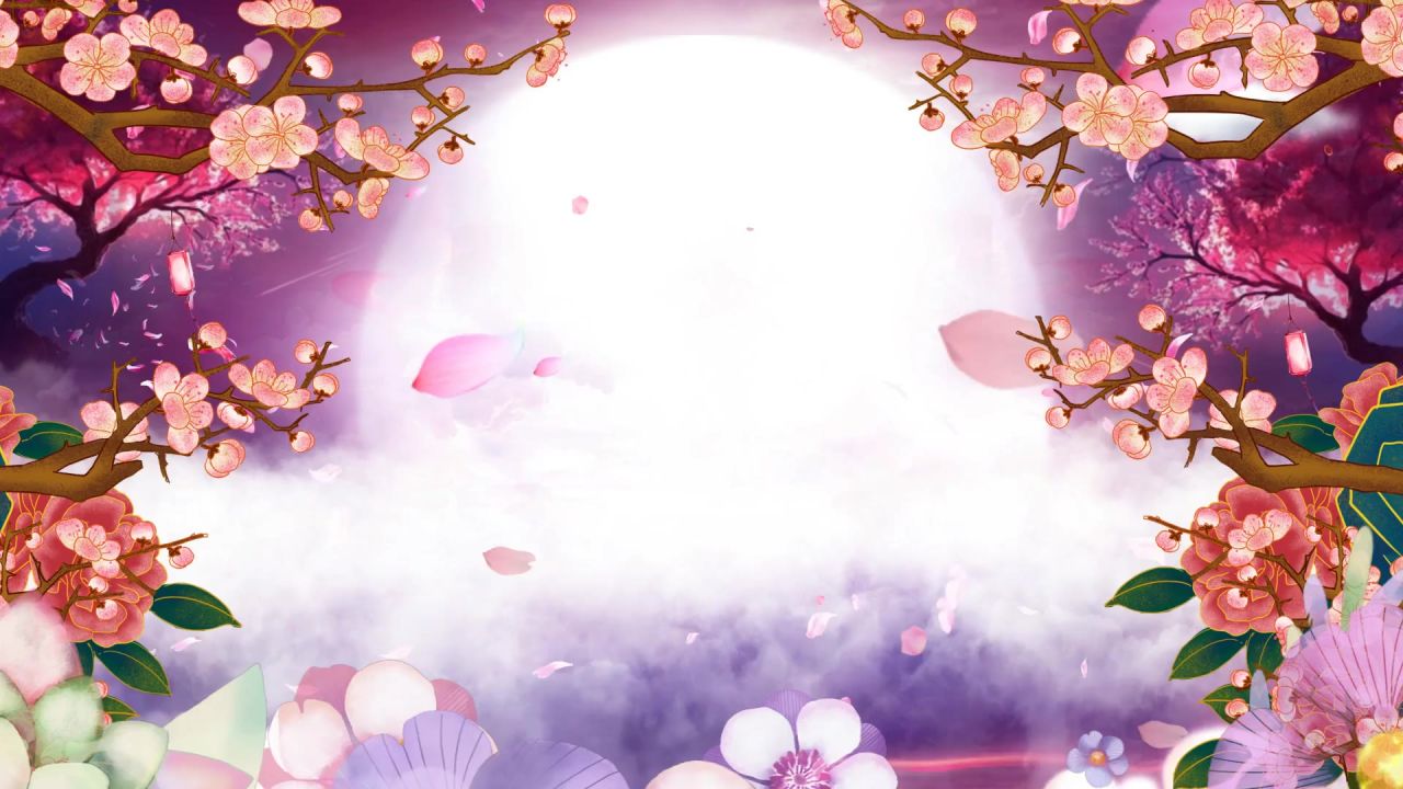 中国风水墨梅花古风戏曲晚会LED视频素材 62
