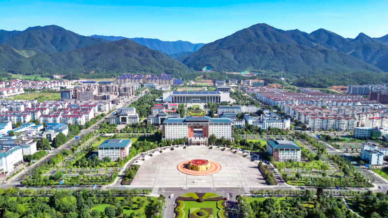 江西吉安城市风光旅游景区航拍图