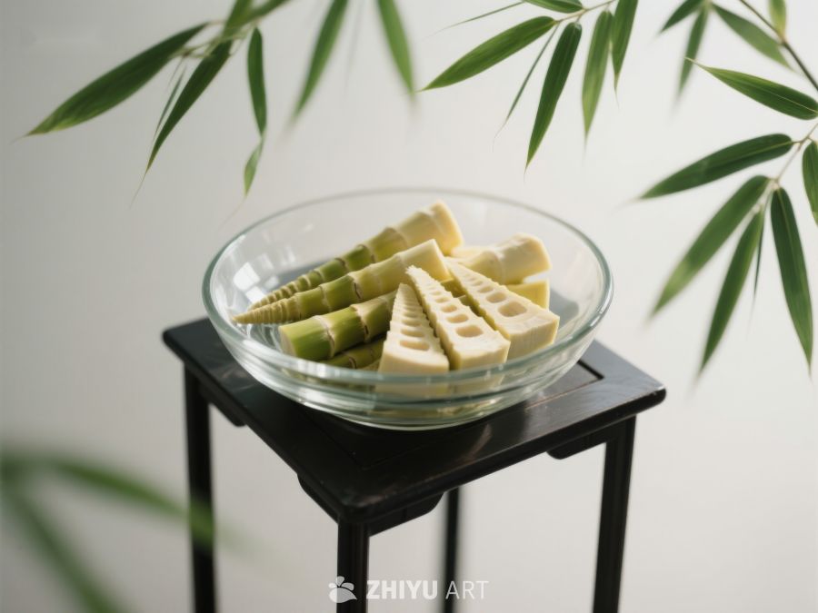 竹笋与豆腐块的静物组合 642