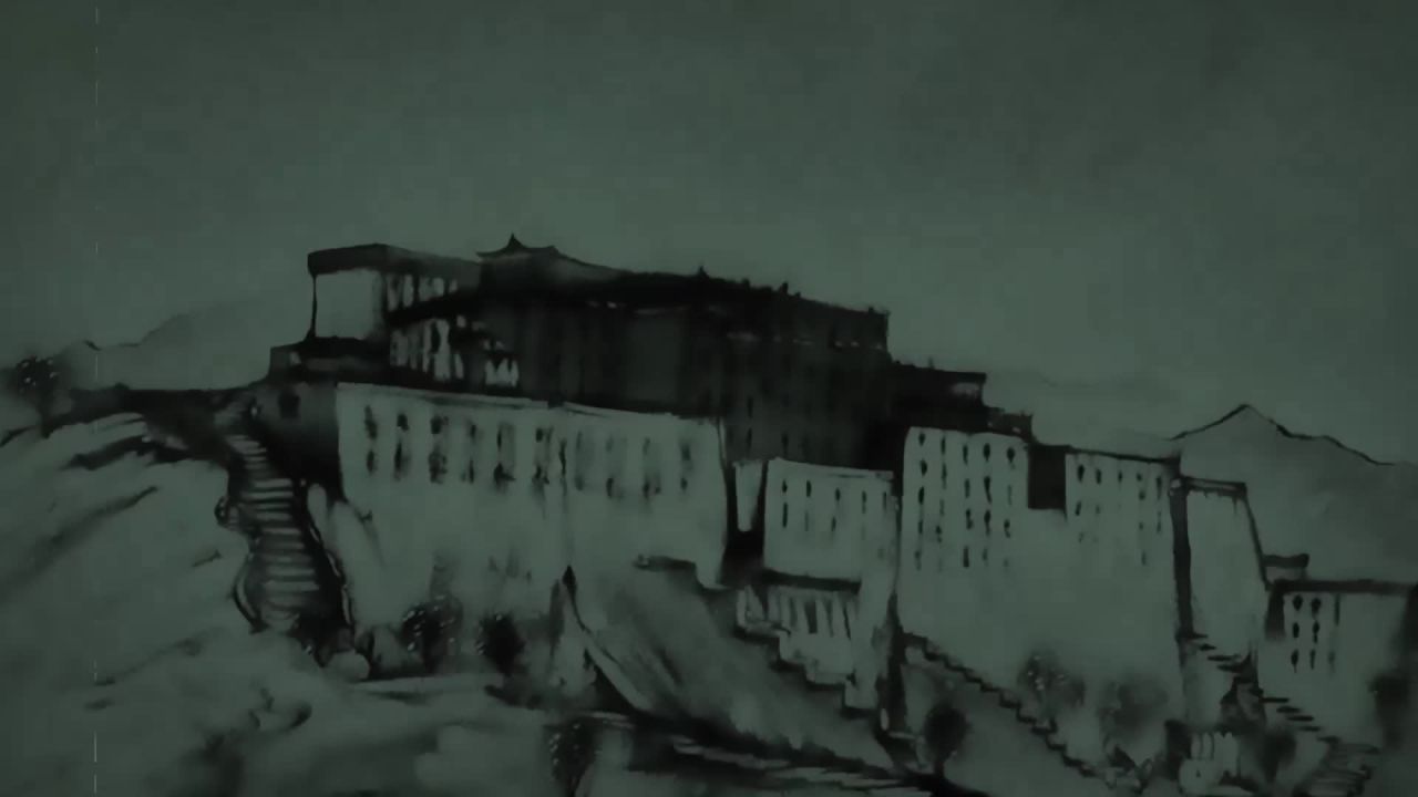 六十年代支援建设西北 沙画素材