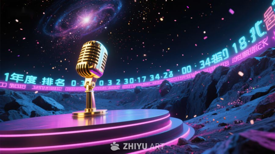 未来麦克风舞台：星空下的排名展示 737
