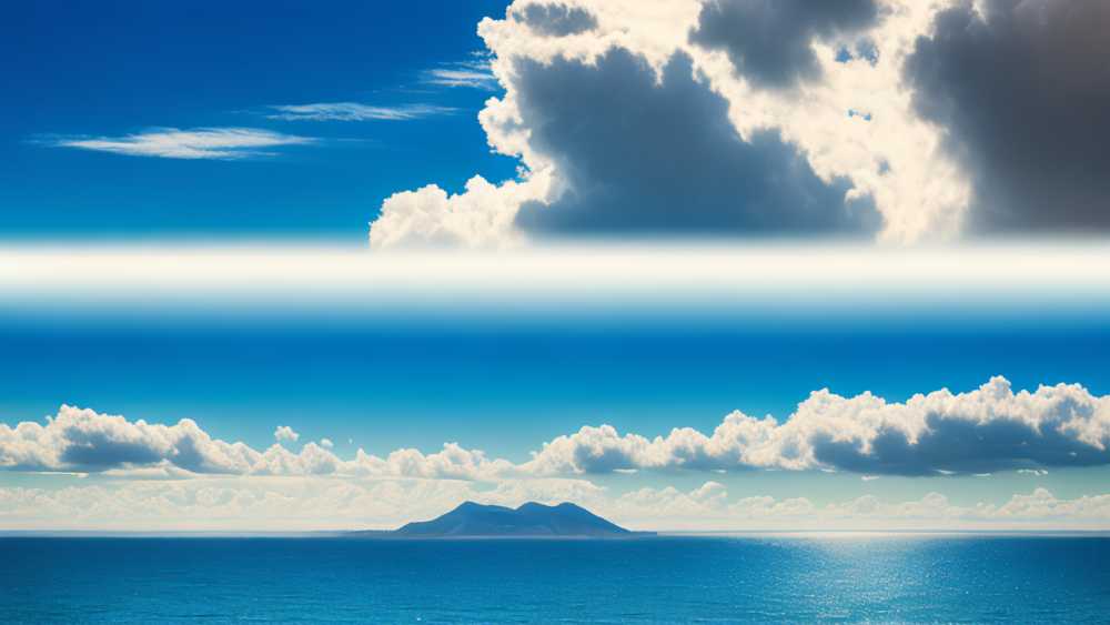 蓝色大海美景