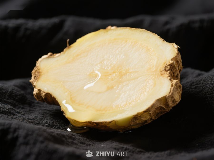 新鲜姜片特写 497