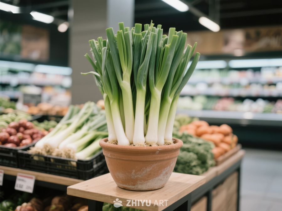 超市货架上的葱盆栽 27