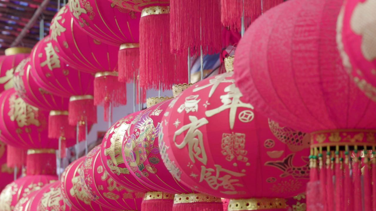 新年春节新春年货元素-大红灯笼