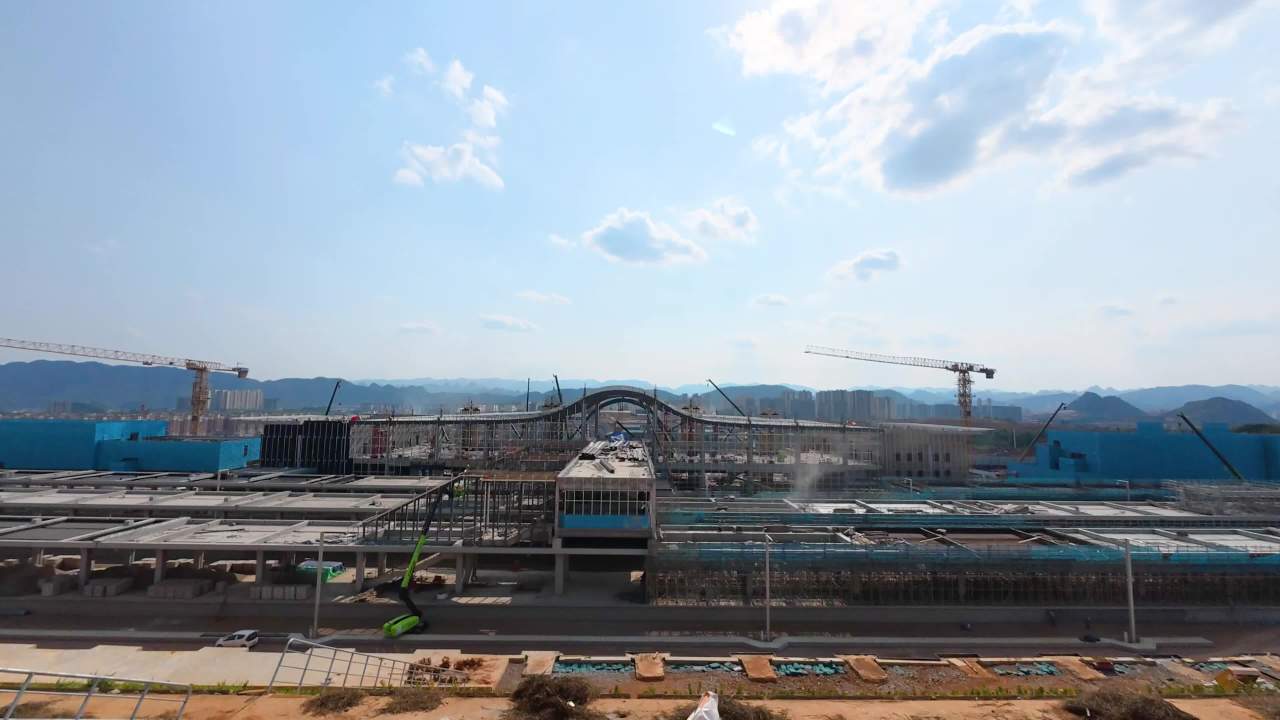 【4k合集】盘兴铁路兴义站建设 交通工程