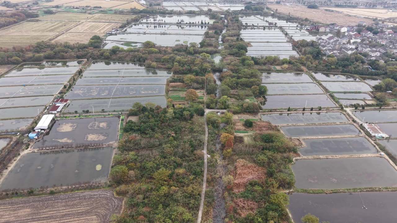 秋日农田航拍