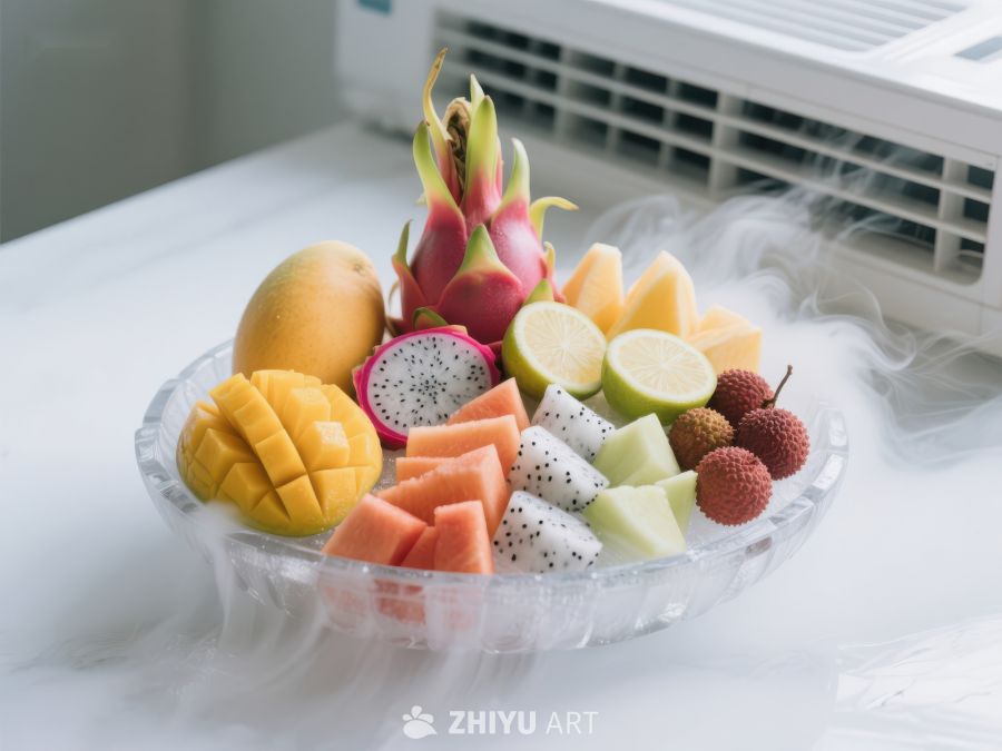 冰雾环绕的热带水果拼盘 21