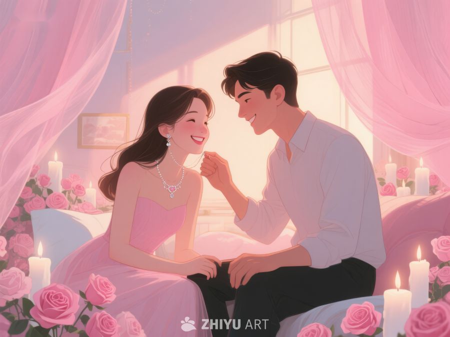 浪漫烛光下的甜蜜时刻 454
