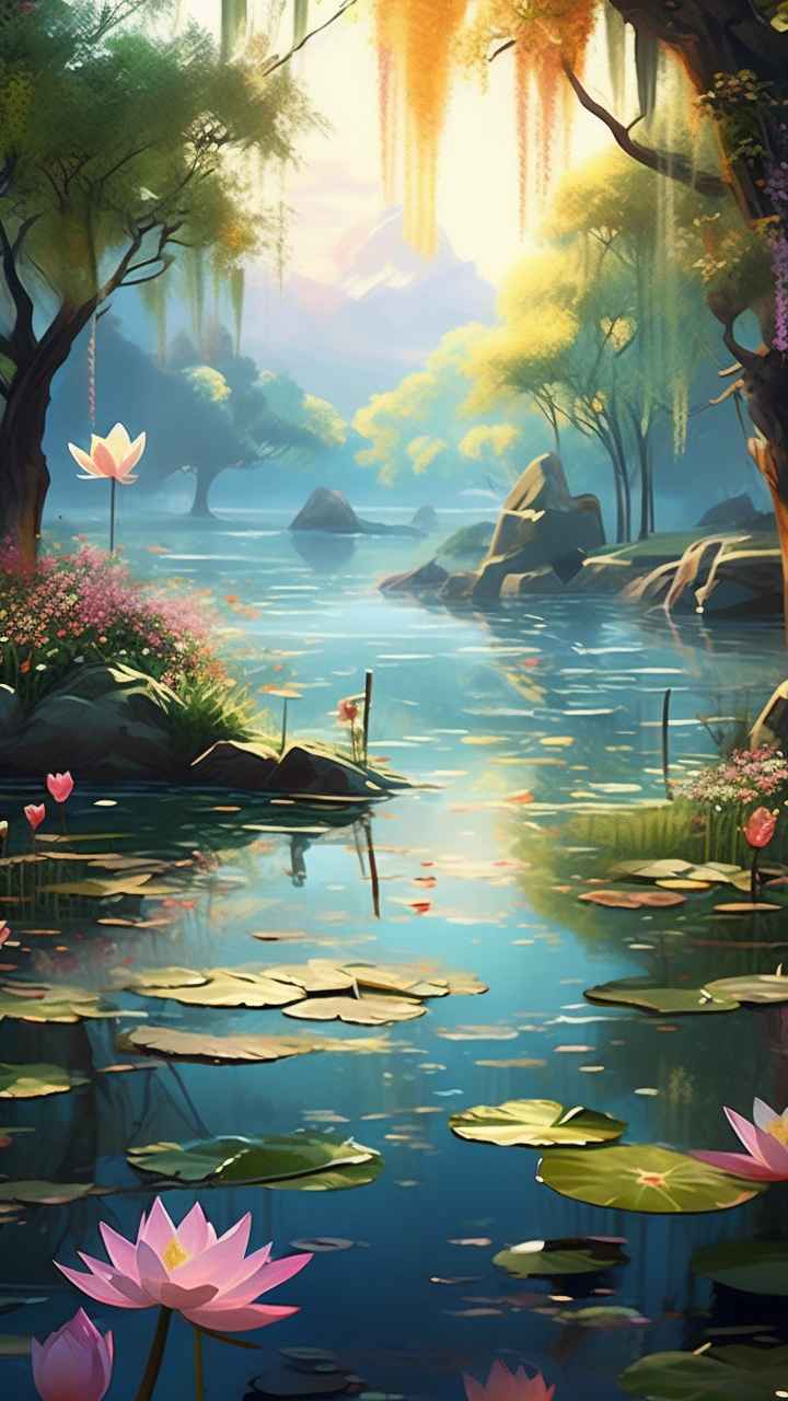 国风水墨山水画简约风格插画 6