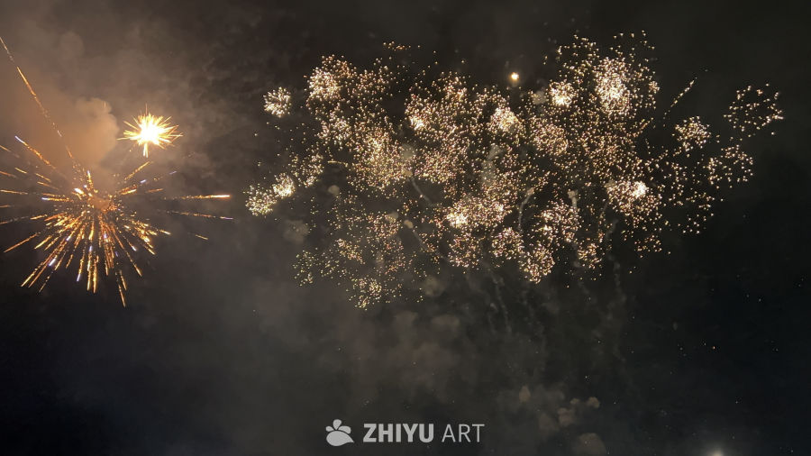 璀璨夜空的烟花