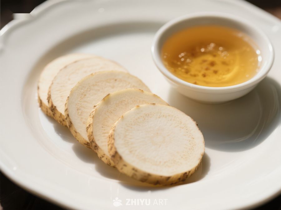 白萝卜切片配蘸酱 2