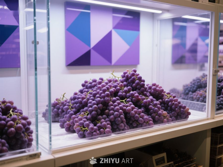展示柜中的紫色葡萄 719