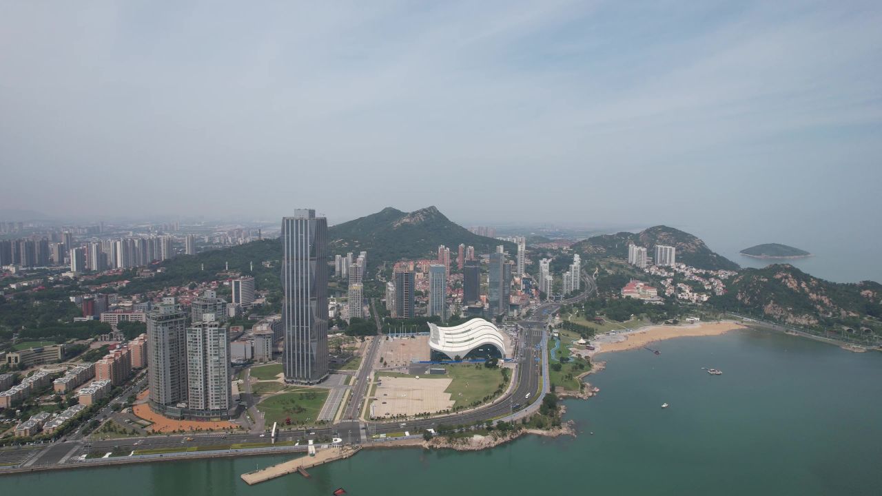 连云港阳光自贸大厦会展中心航拍