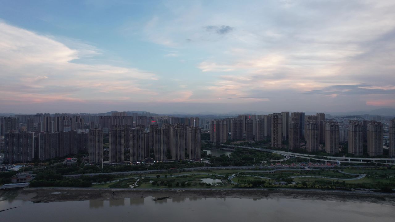 福建泉州城市风光航拍 