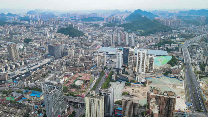 贵阳城市交通航拍