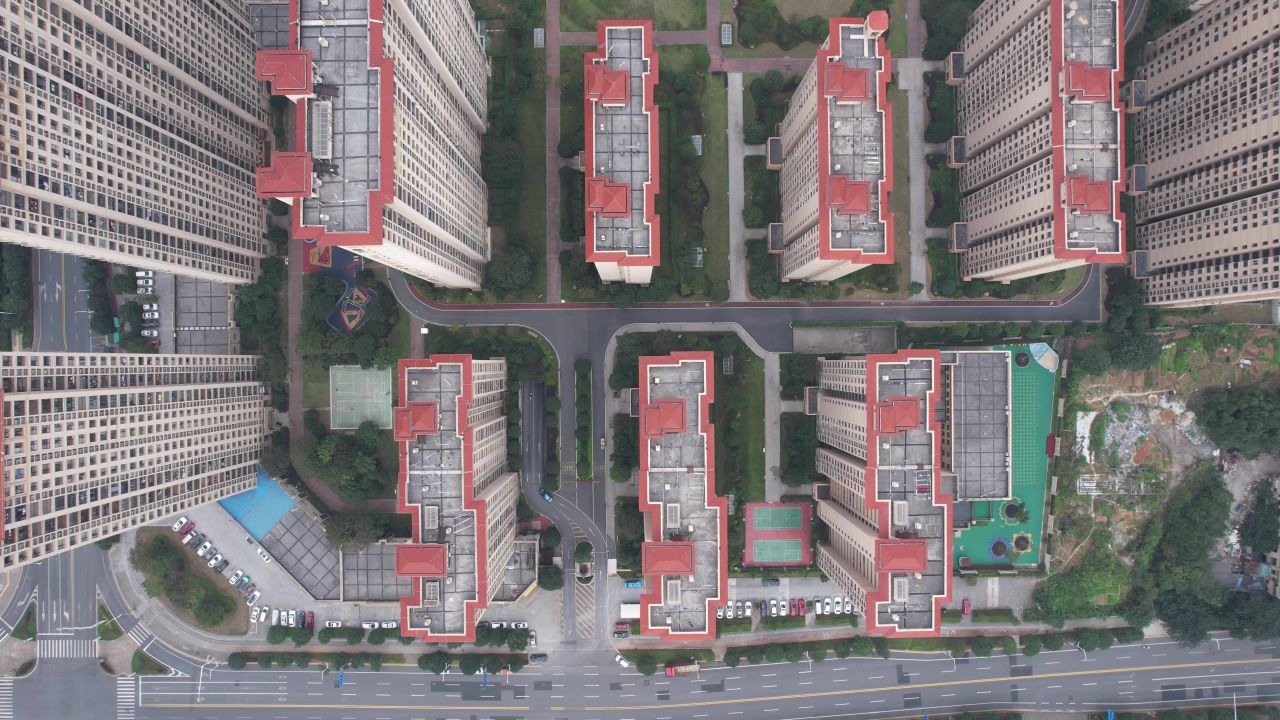 湖南资兴城市风光航拍  