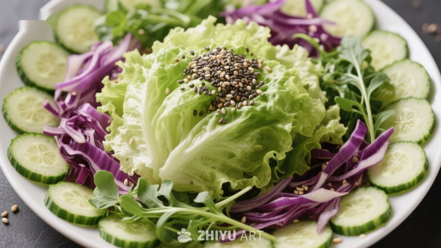 新鲜蔬菜沙拉拼盘