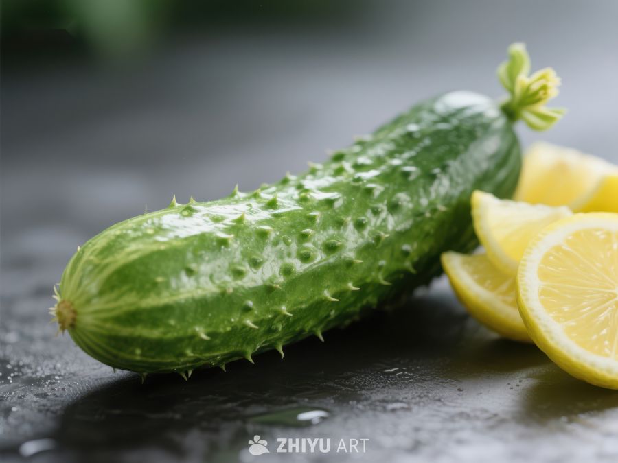 新鲜黄瓜与柠檬片 546
