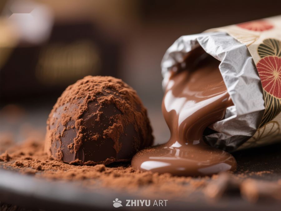巧克力球与融化巧克力的诱人组合 458