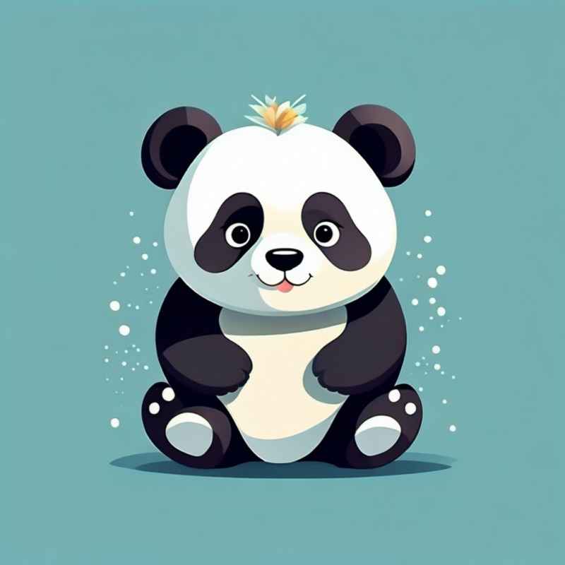 可爱熊猫插画简约风格 112
