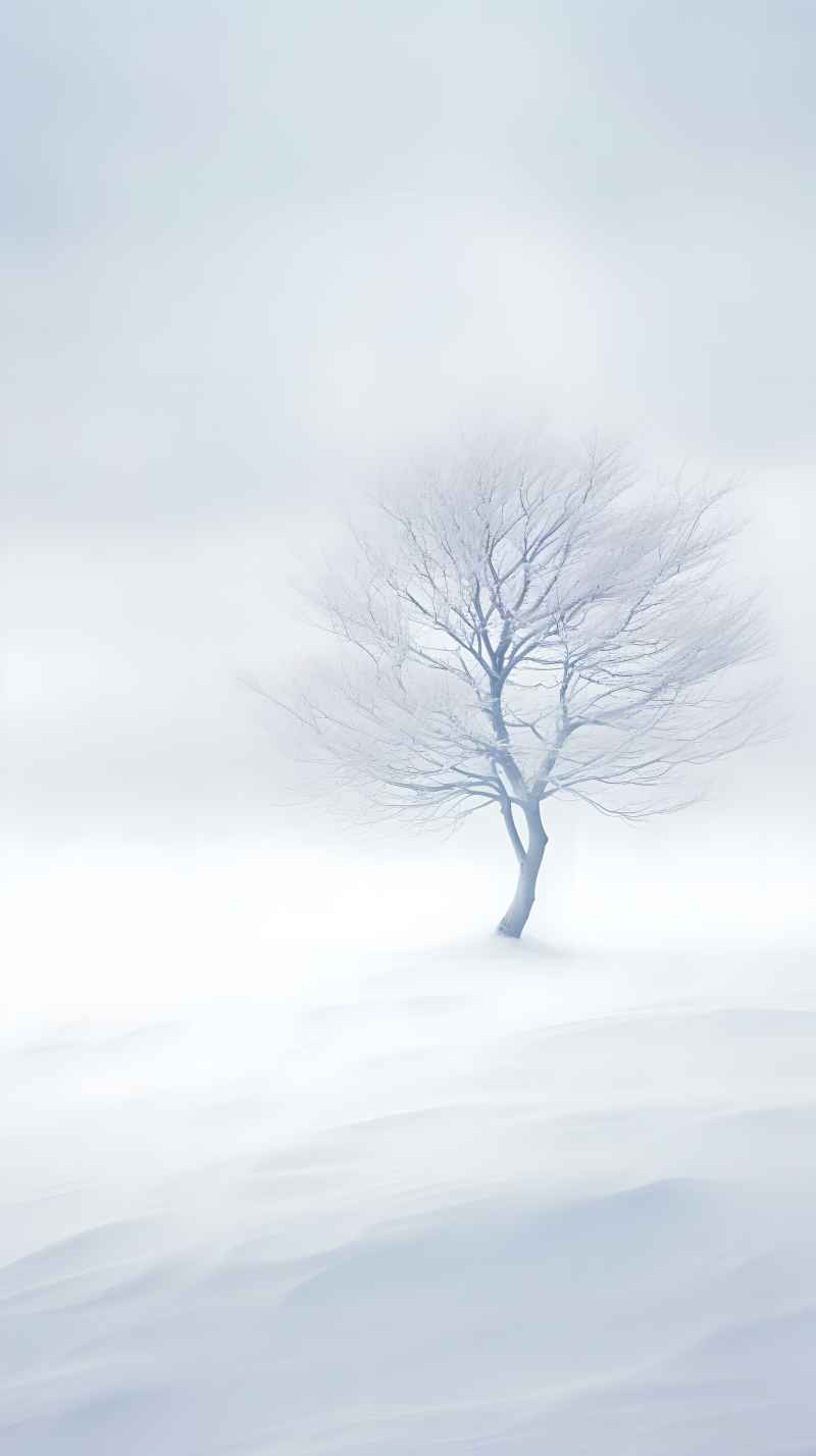 冬季冬天雪景唯美背景 20