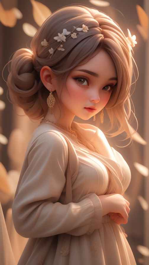 可爱粉色女孩