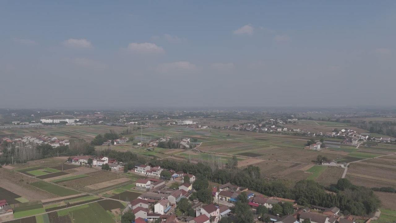 航拍乡村田园风光