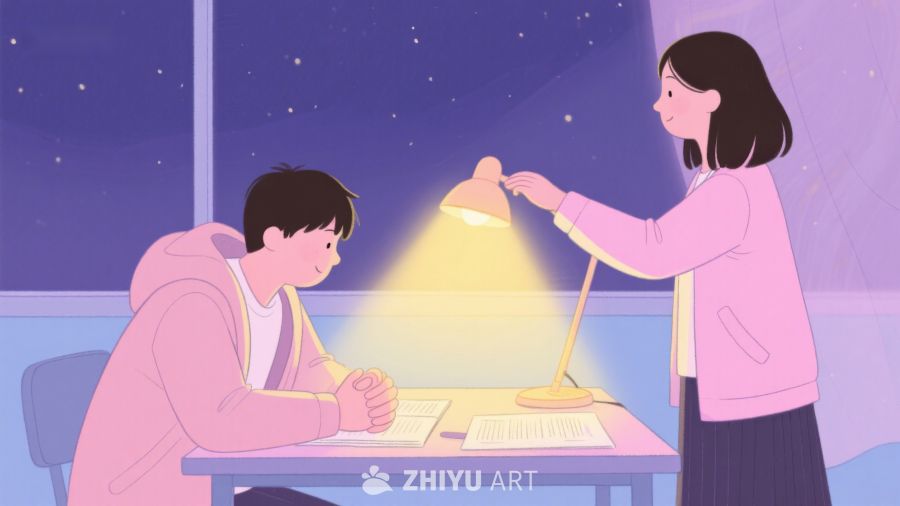 温馨夜读：灯光下的陪伴 447