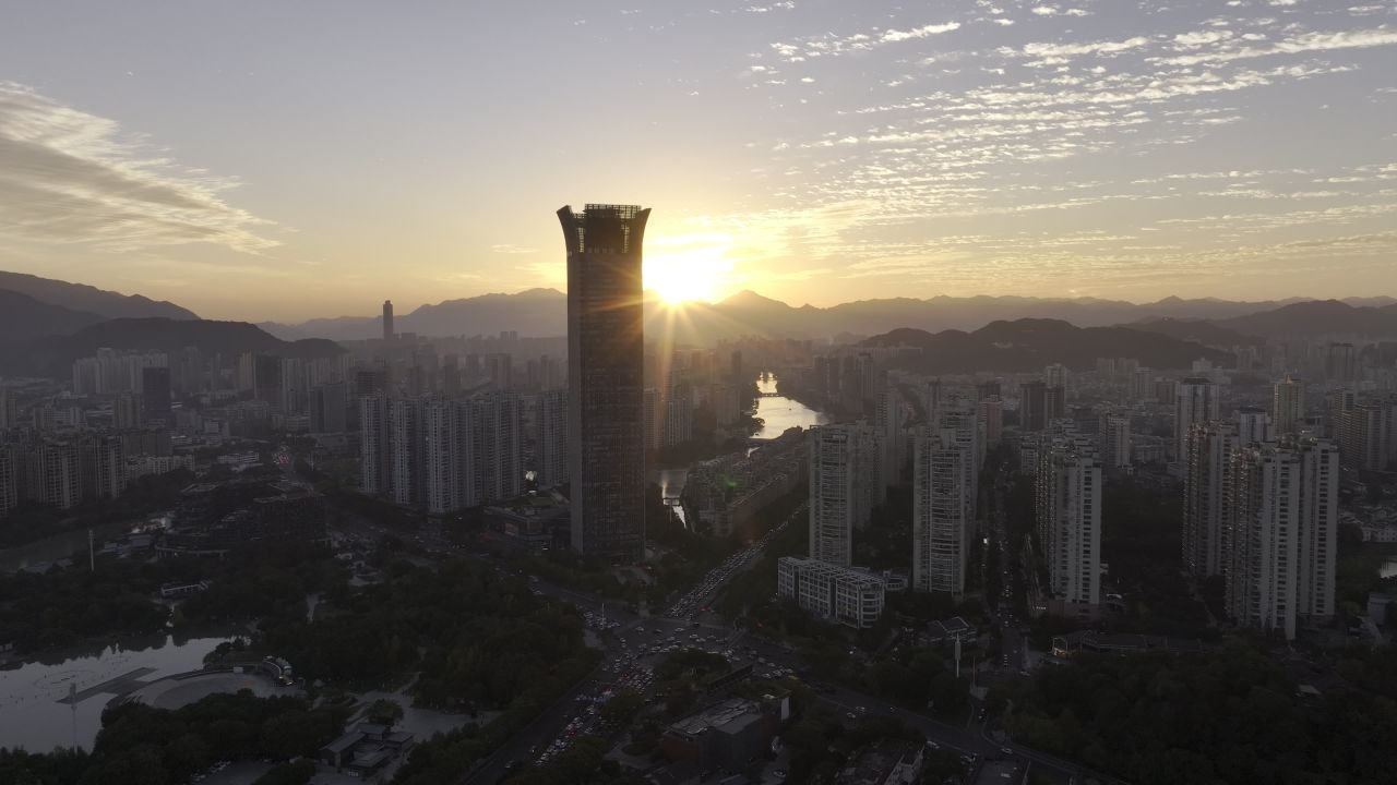 温州城市晚霞和夜景 2