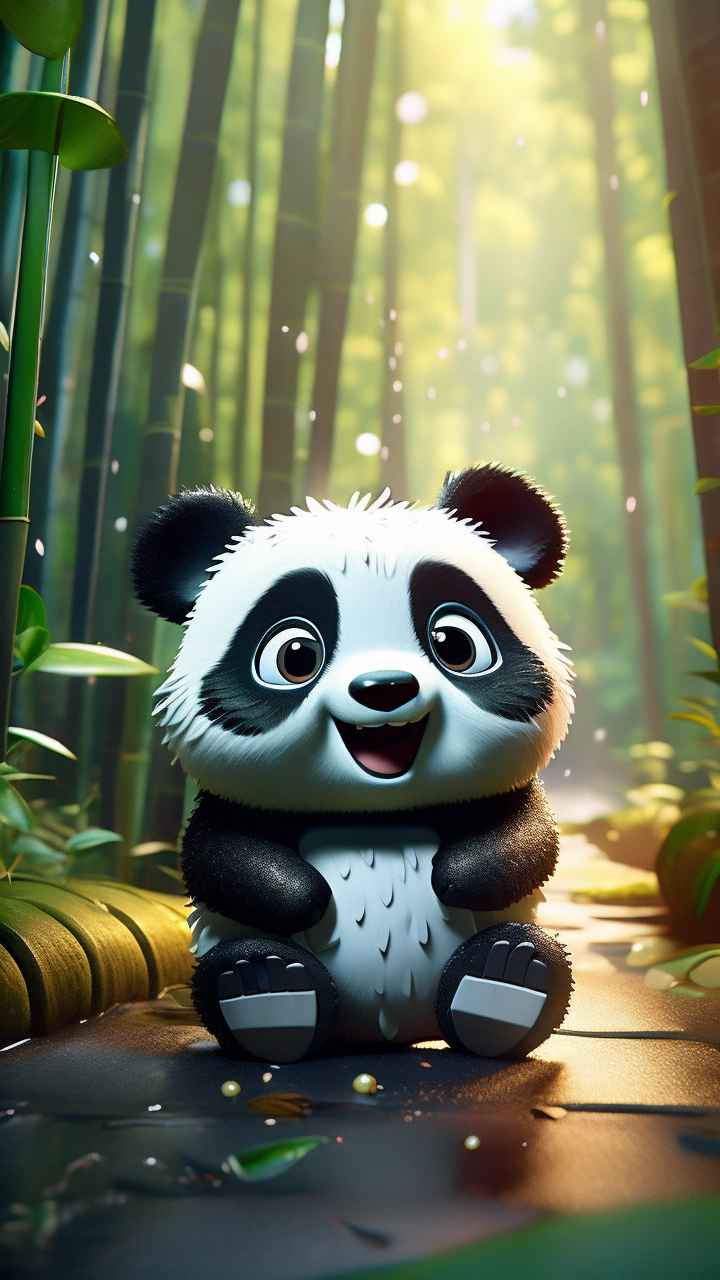 竹林背景雨林熊猫 63