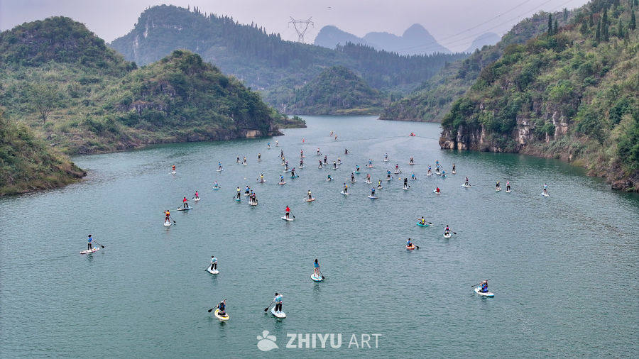 山水间桨板比赛 水上桨板运动 23