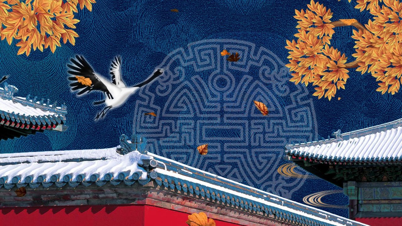 古风背景视频 中国风 意境春天 桃花 水墨 35
