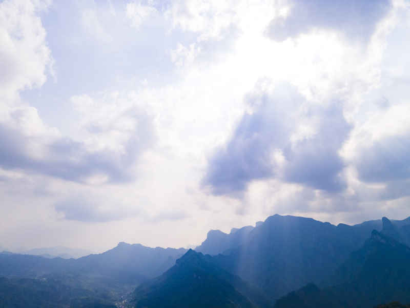 湖南张家界天门山5A景区航拍摄影图 