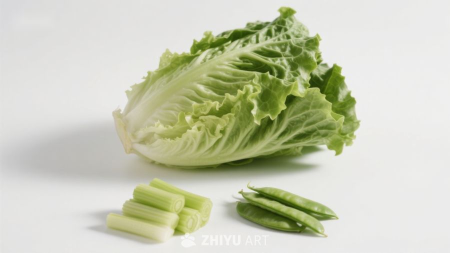 生菜与蔬菜切段静物