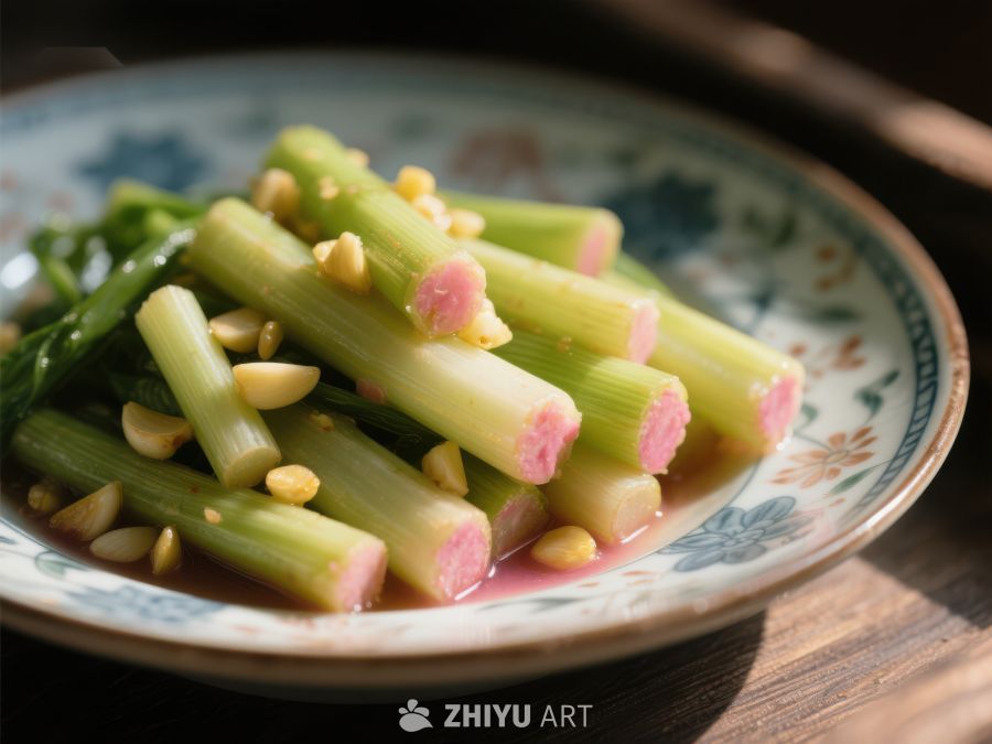 清炒芹菜配松子 704