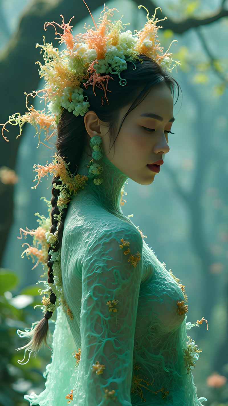 森林系好看拍摄特色美女 77
