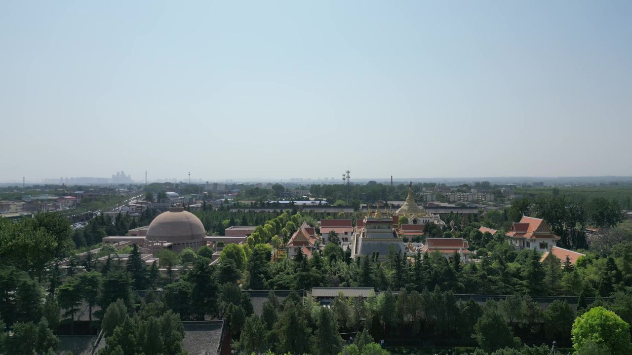 河南洛阳城市风光旅游景区航拍