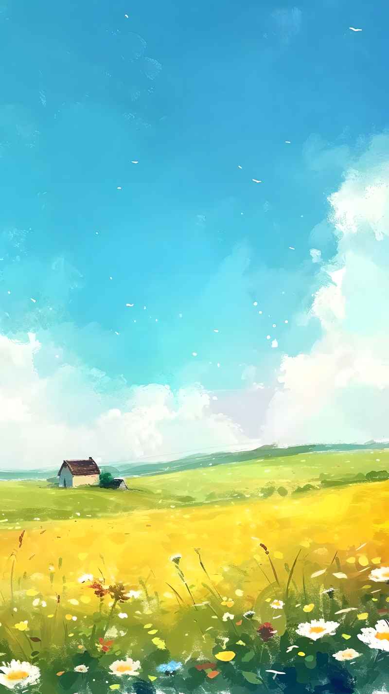 阳光的印象派丰富多彩水彩画 13