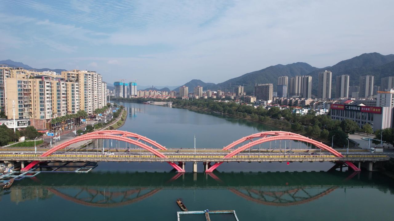 湖南郴州资兴大桥航拍