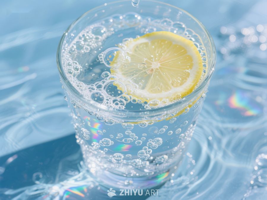 柠檬气泡水清新特写 754