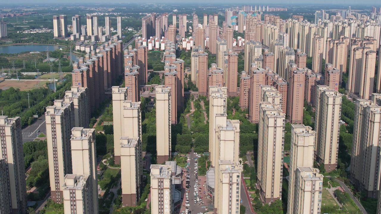  航拍河南许昌建设许昌发展