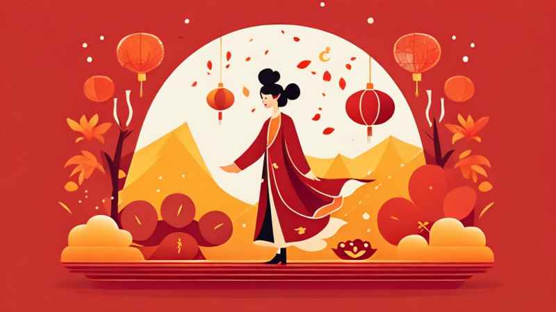 春节拜岁简约插画 10