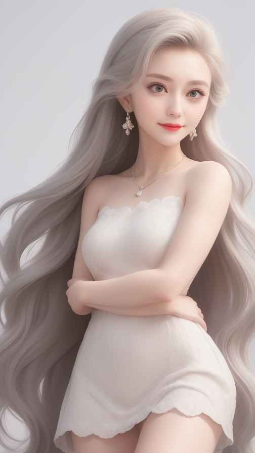 酷酷的白色衣服人像